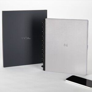 TUL® Wireless/Wired Charging Discbound Notebook, Leather Cover, Letter Size